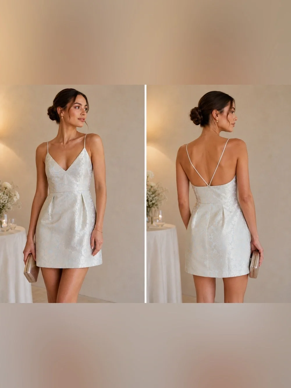 Free People | Party Queen of Hearts Mini Dress Brocade - Size 8